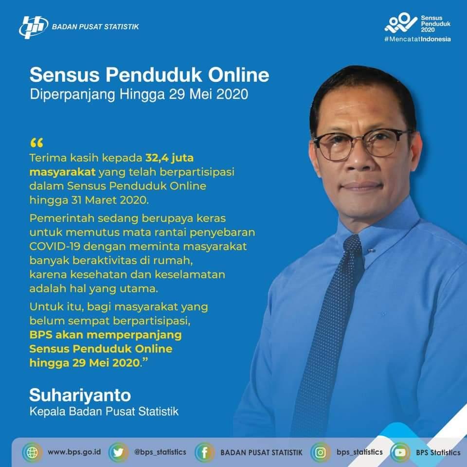 SP Online diperpanjang hingga 29 Mei 2020